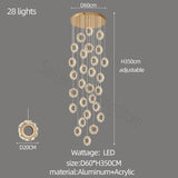Lustre d'escalier à lumière LED Rings - Donnez du style à votre escalier