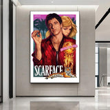 Scarface Film Al Pacino Parrain Art mural sur toile