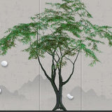 Green Willow Tree Wallpaper for Home Wall Decor