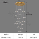 Staggered Staircase Chandelier - Grand Staircases Lighting