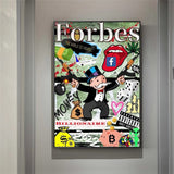 Money Forbes Funny Monopoly Alec Canvas Print