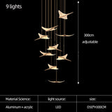 Seagull Hanging Light Staircase Chandelier – LED Lighting