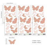 Boho-Regenbogen-Schmetterlingsaufkleber – hochwertiges Design zum Aufkleben