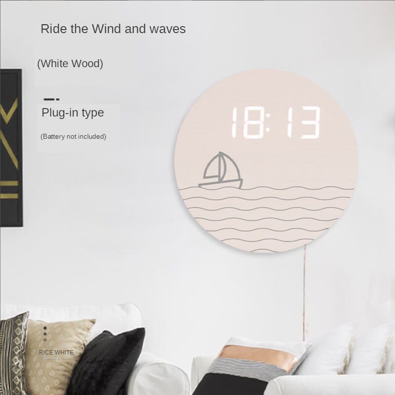 Neue chinesische Wohnzimmeruhr, einfache und modische elektronische Haushaltsuhr, moderne kreative digitale Wanddekorationsuhr