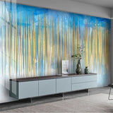 Light Lines Blue Wallpaper for Home Wall Decor