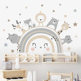 Rainbow Animals Wall Decal – Vibrant and Playful Designs