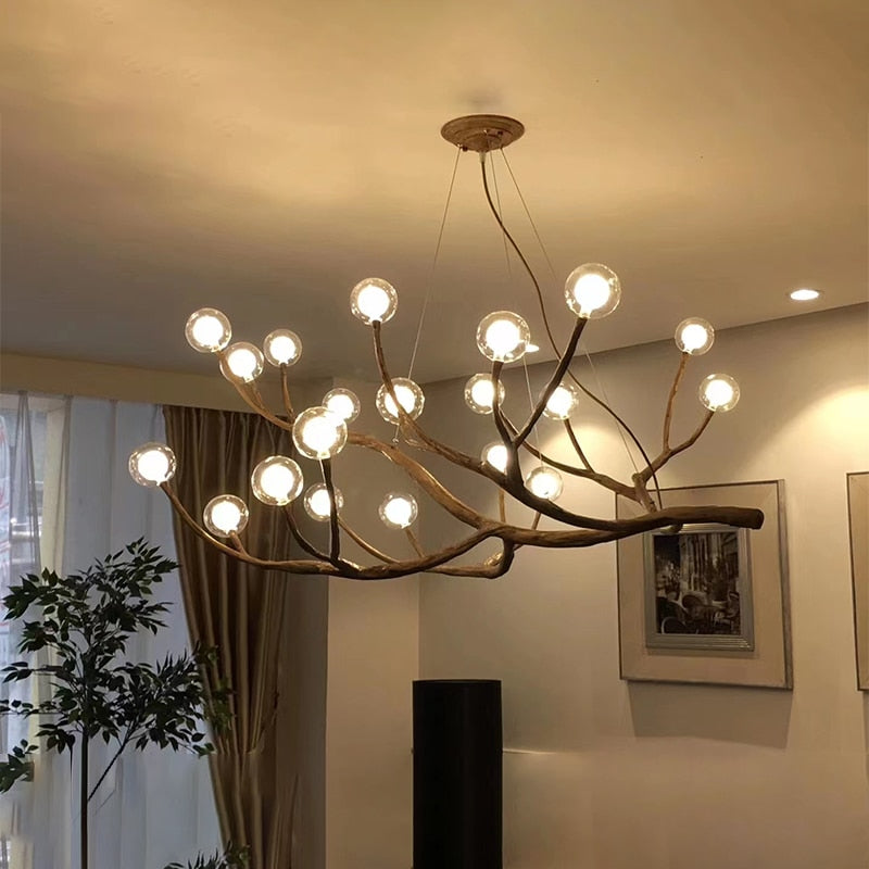 Kronleuchter aus Holzzweigen – elegante Beleuchtung für jeden Raum