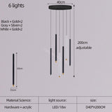 Cylindrical Two Color LED Chandelier - Dazzling Illumination