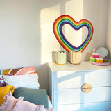 Vigor Heart Rainbow PVC Wall Stickers - Colorful with Dots