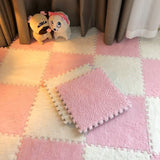 Soft Plush Kids Play Mat Puzzle Tiles with Fur | Interlock Floor Mats 30 x 30cm
