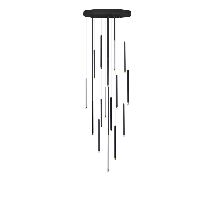 Cylindrical Two Color LED Chandelier - Dazzling Illumination
