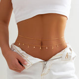 Boho Rhinestone Zircon Waist Chain Body Jewelry - Summer Bikini Accessory