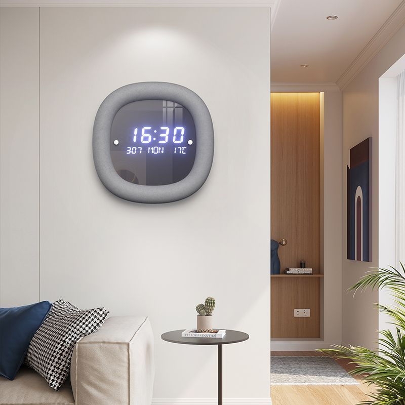 Modern Simple Home Electronic Date Temperature Wall Clock
