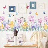 Flowers with Butterfly Wall Stickers