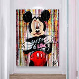 Disney Mickey Mouse Canvas Poster Art - Guilty of Love