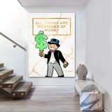 Alec Monopoly Rich Man Businessman Canvas Print