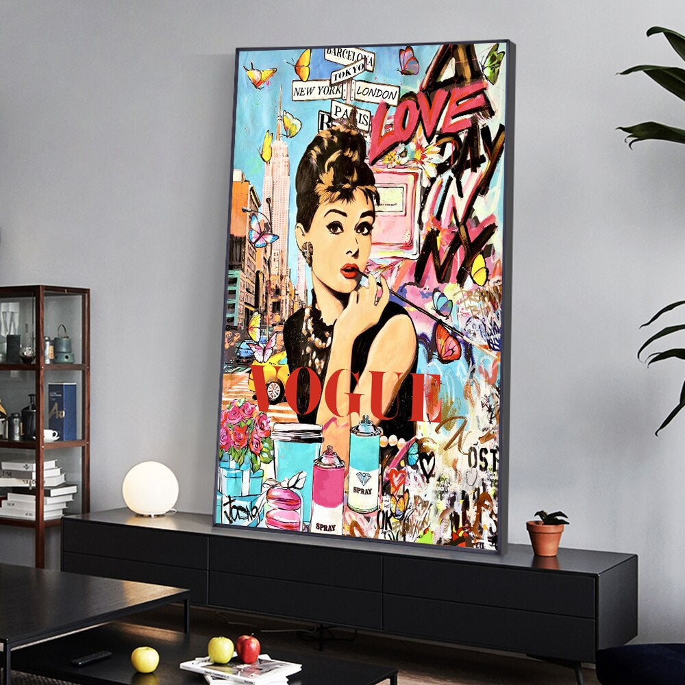 Audrey Hepburn Vogue Poster: Timeless Elegance