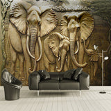 Elephants Engraved Wallpaper - Impressive Designs & Quality