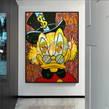 Scrooge McDuck Canvas Wall Art - Millionaire Design