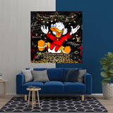 Dagobert Duck, es ist schwer, reich zu sein, Leinwand-Wandkunst