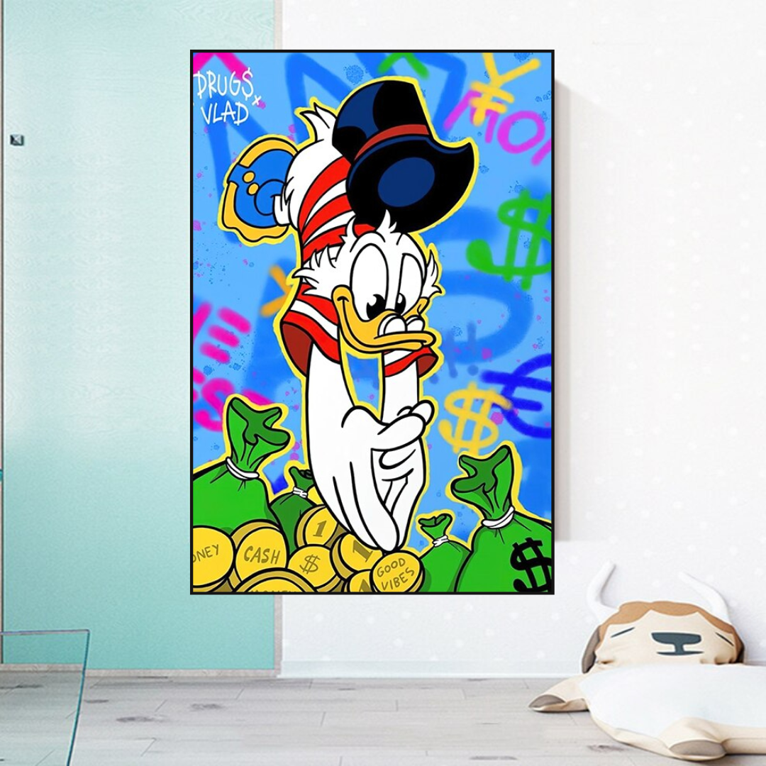 Scrooge McDuck Millionaire Canvas Wall Art