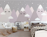 Sleeping Mountains Nursery Wallpaper