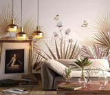Floral Plants Elegant Theme Tropical Wallpaper Murals