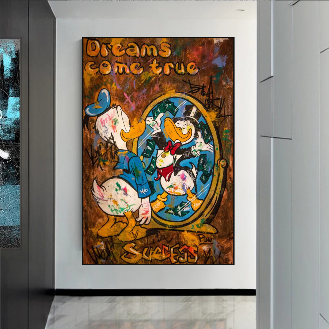 Scrooge McDuck Dreams Come True Millionaire Wall Art Poster