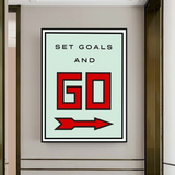 Décoration murale sur toile Monopoly Get Goals and Go Card