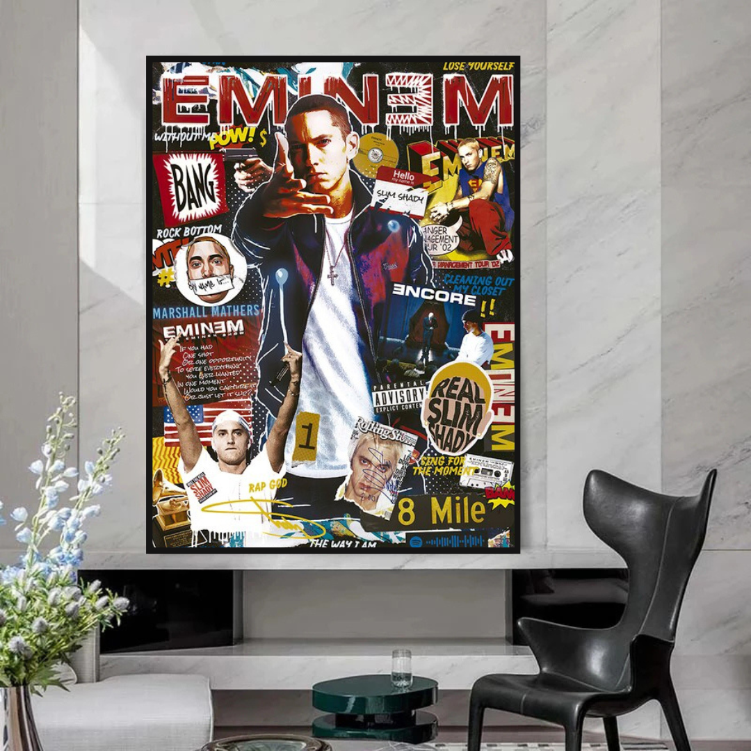 Eminem Singer Canvas Wall Hanging Art: Express Yourself