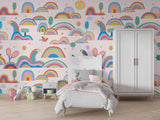 Rainbow City - Kids Room Wallpaper Mural