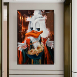 Dagobert Duck Money Maker Millionaire Leinwand-Wandkunst