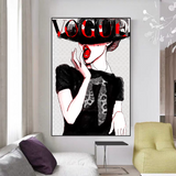 Fashion Vogue Lady Wall Art: Design for Stylish Décor
