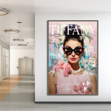 Audrey Hepburn Tiffany Canvas Wall Art - Timeless Elegance