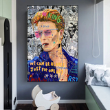 Banksy David Bowie Singer Canvas Wall Art