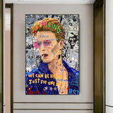 Banksy David Bowie Singer Leinwand-Wandkunst