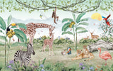 Laissez-vous hypnotiser par l'amour de la girafe - Papier peint pour chambre d'enfant