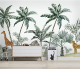 Tapetenwandbilder „Dschungel-Safari“ für das Kinderzimmer