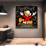 Scrooge McDuck its Hard to be Rich Canvas Wall Art