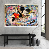 Banksy Mickey Mouse Supreme Canvas Wall Art