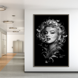 Marilyn Black and White Poster - Stunning Smoking Art