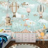 Kinderzimmer-Wanddekoration – Tiere-Zirkus-Tapete