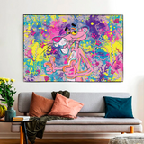 Pink Panther Leinwand-Wandkunst – lebendiges und kreatives Dekor