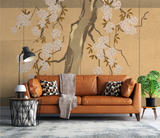 Large Tree Wallpaper Murals - Yellow Theme Tree Design