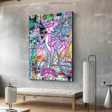 Pink Panther One Love Art Fashionable Canvas Wall Art
