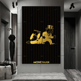 Alec Monopoly Art: Gold Money Man Millionnaire Impression sur toile