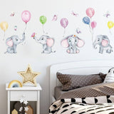 Animals hanging from Balloons Wall decal | Nursery Wall Murals | Gifts for kids