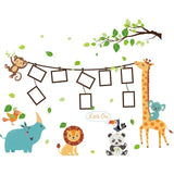 Jungle Animals Wall Stickers | Wild Animal Wall Decals | DIY Vinyl Stickers for Kids Room | Nursery Home Bedroom Decoration