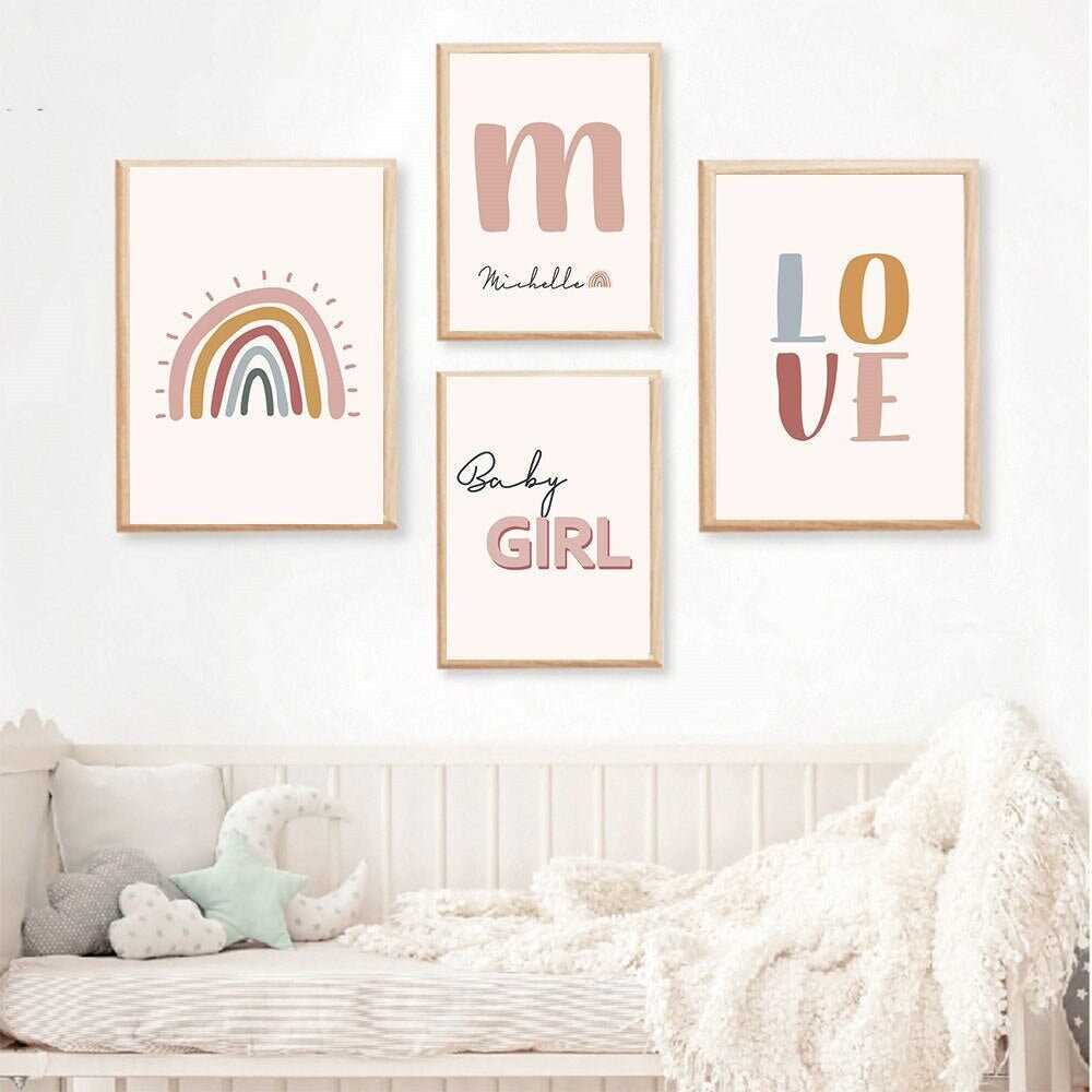 Personalise Name Posters | Rainbow Design: Customized Art