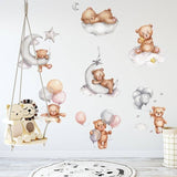 Bear Wall Stickers | Baby Boys Bear Room Wall Decal | Gifts for Kids